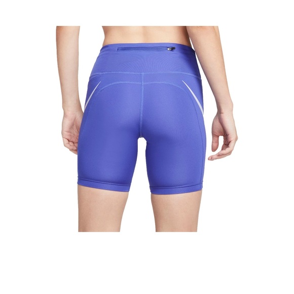 Womens Nike Dri-FIT Fast Mid-Rise Swoosh Shorts Purple DO6204-430 - Picture 3 of 6